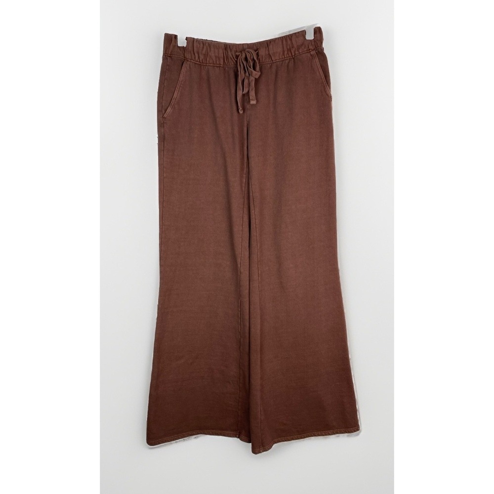 Out From Under Women's XS Brown Elastic Waist Low Rise Flare Leg Sweatpants
